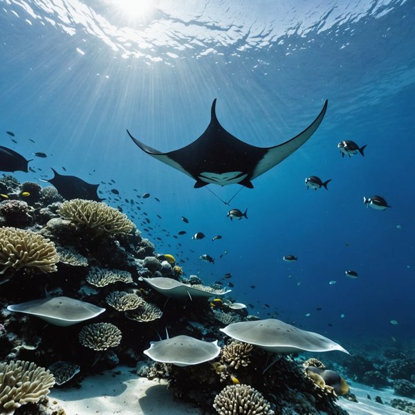 Quels sont les meilleurs spots pour faire de la plongée avec les raies mantas aux Maldives?