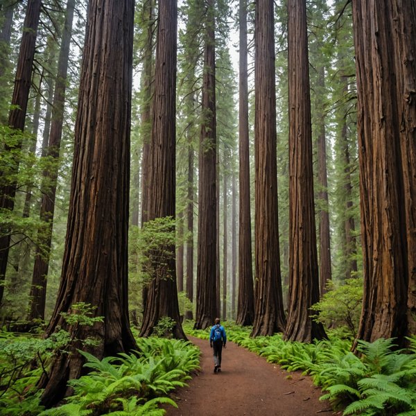 Quels conseils pour une randonnée dans les forêts d'arbres géants en Californie ?