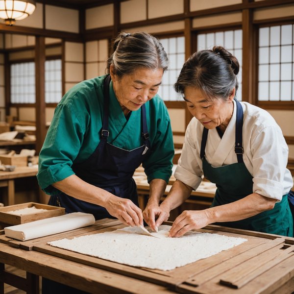 Quelle croisière propose des ateliers de fabrication de papier artisanal en Japon?
