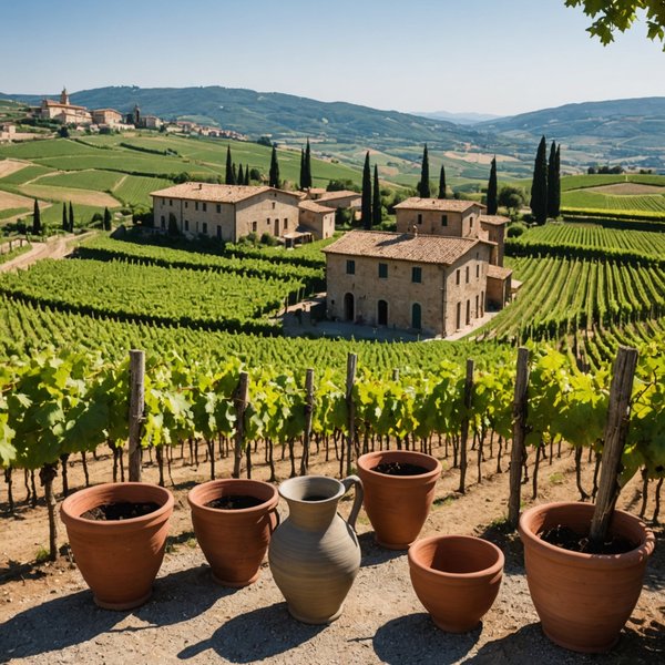 Quels hébergements en Italie offrent des ateliers de poterie et des visites de vignobles?