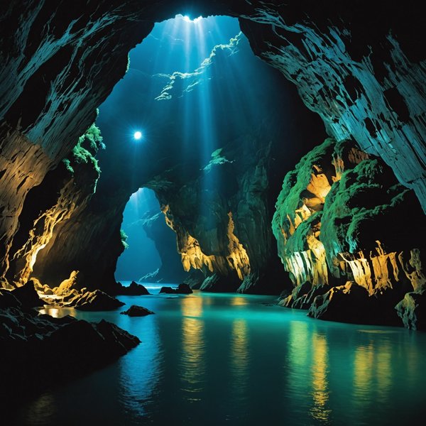 Quelle croisière offre une exploration des grottes marines bioluminescentes en Nouvelle-Zélande?