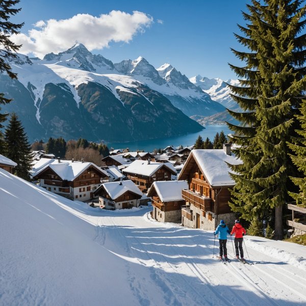 Quels chalets en Suisse offrent des cours de ski de fond et des randonnées en montagne?
